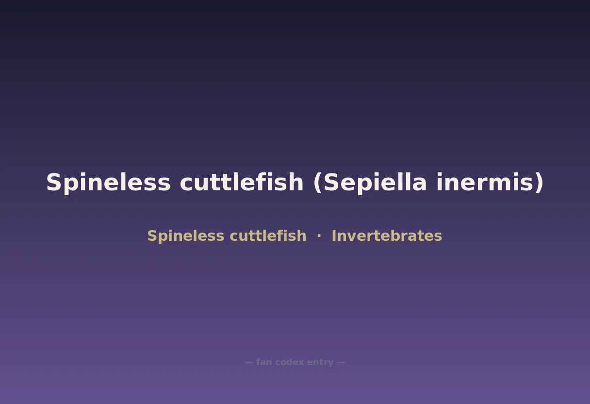 Spineless cuttlefish (Sepiella inermis)