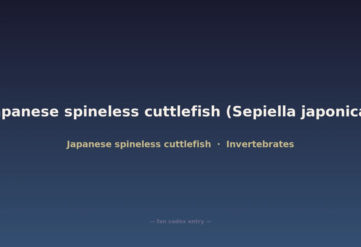Japanese spineless cuttlefish (Sepiella japonica)