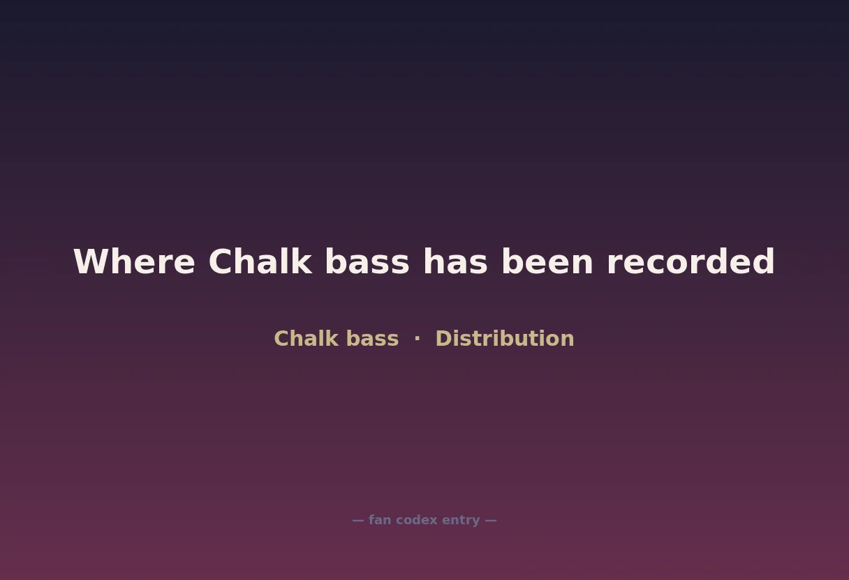 Where Chalk bass has been recorded
