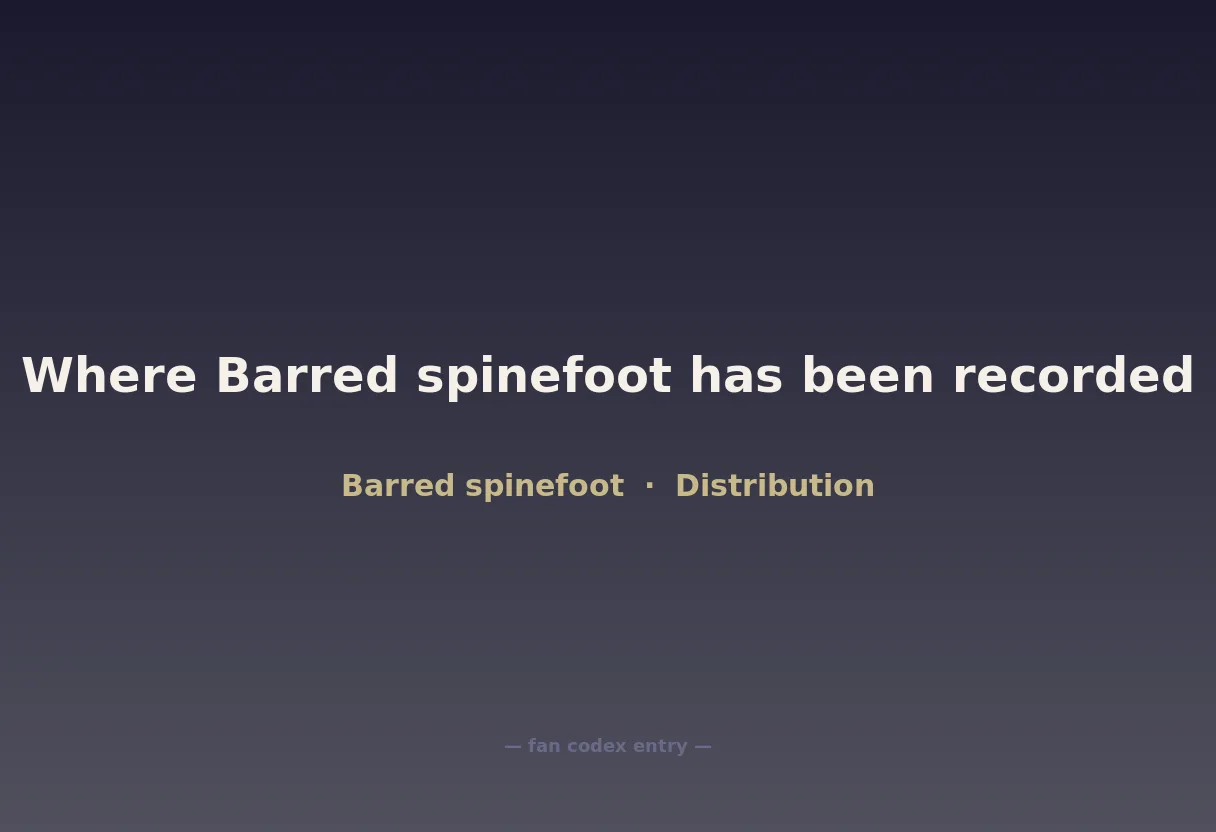 Where Barred spinefoot has been recorded