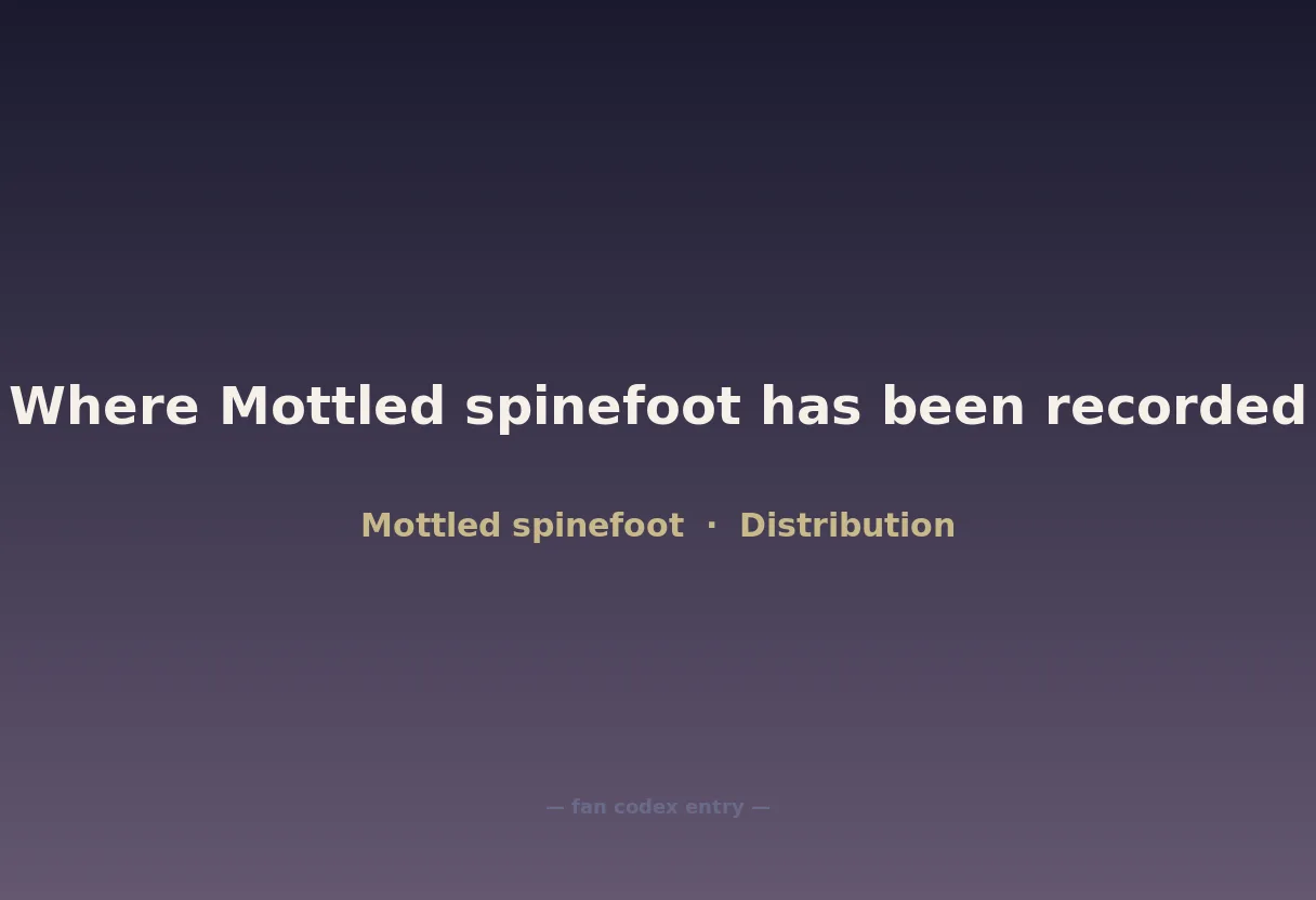 Where Mottled spinefoot has been recorded