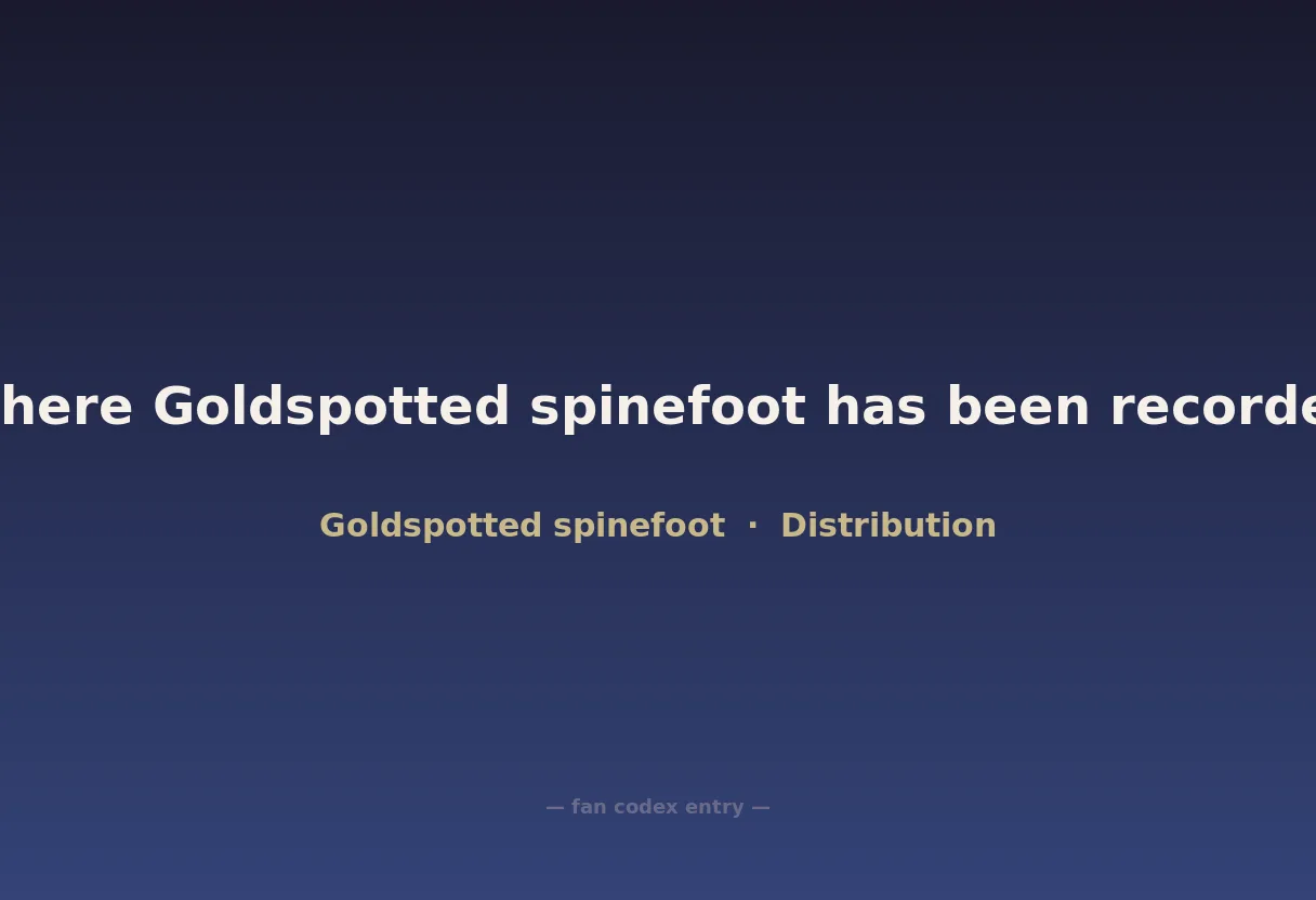 Where Goldspotted spinefoot has been recorded