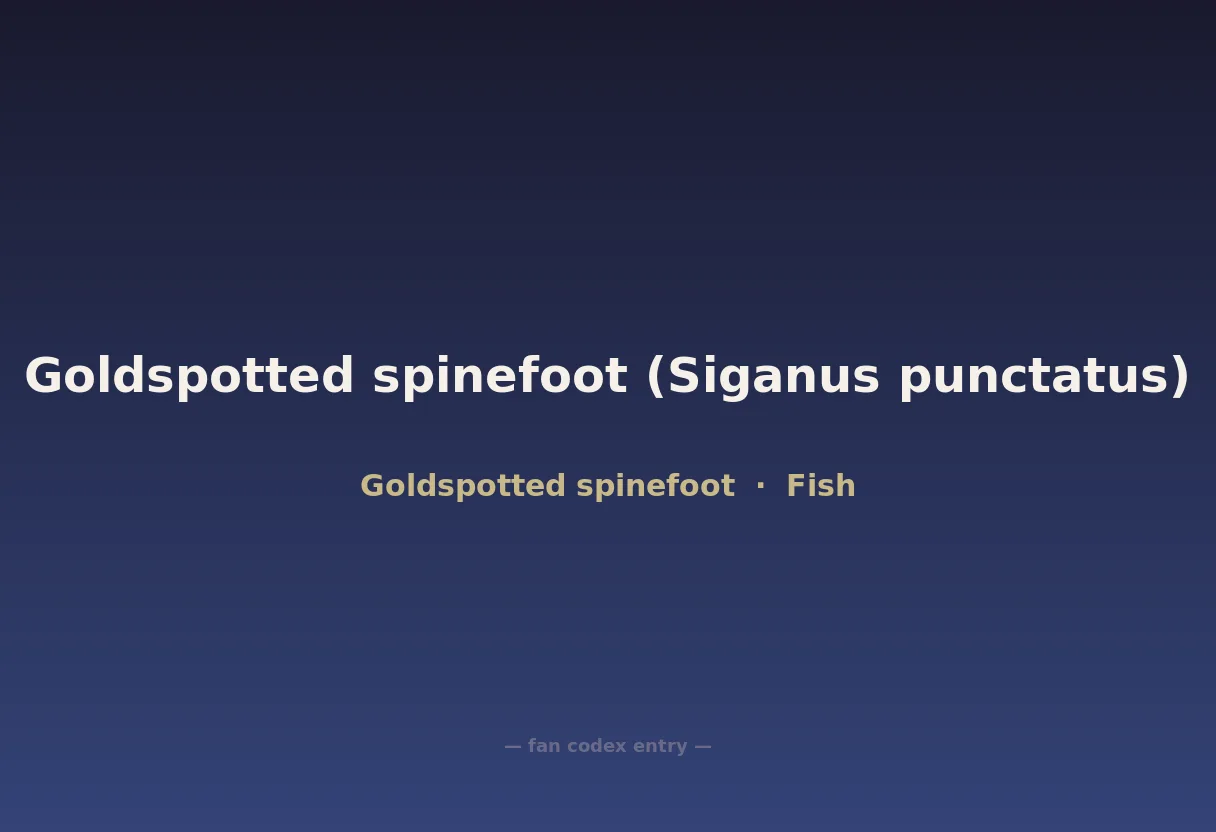 Goldspotted spinefoot (Siganus punctatus)