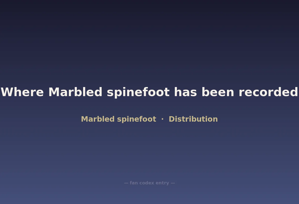 Where Marbled spinefoot has been recorded