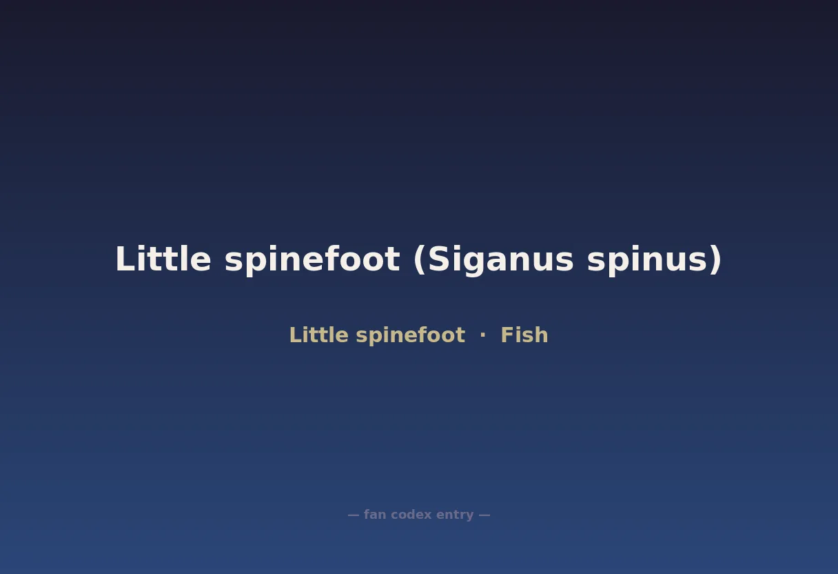 Little spinefoot (Siganus spinus)