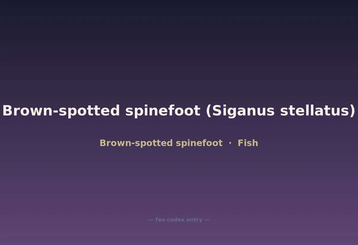 Brown-spotted spinefoot (Siganus stellatus)