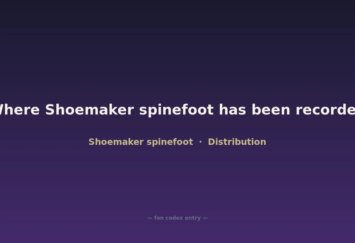 Where Shoemaker spinefoot has been recorded