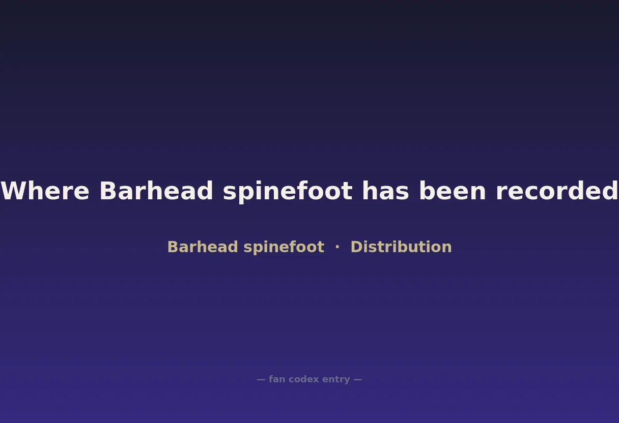 Where Barhead spinefoot has been recorded