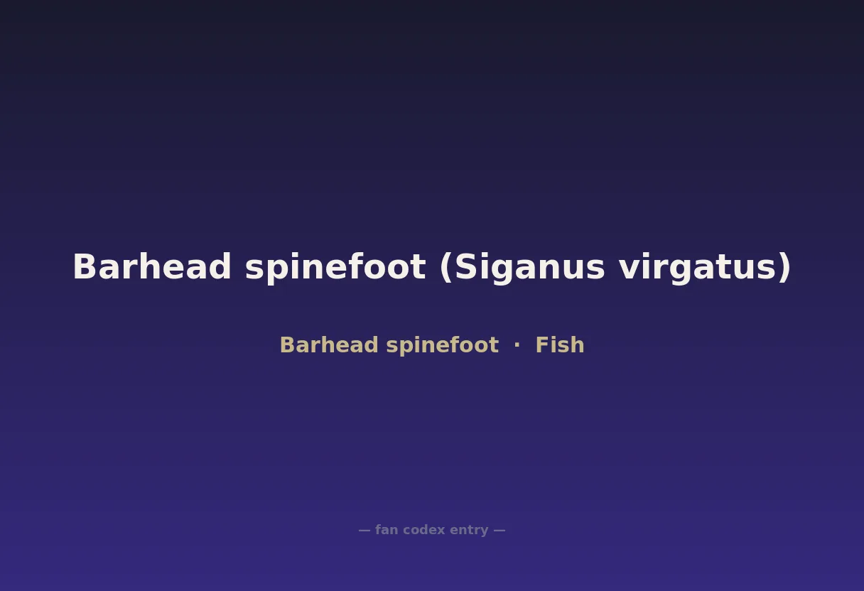 Barhead spinefoot (Siganus virgatus)