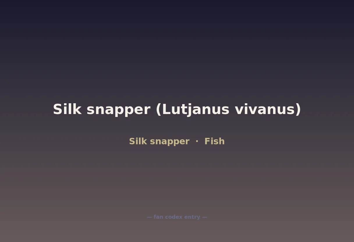 Silk snapper (Lutjanus vivanus)