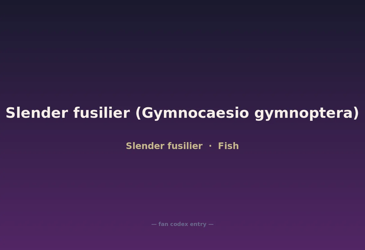 Slender fusilier (Gymnocaesio gymnoptera)