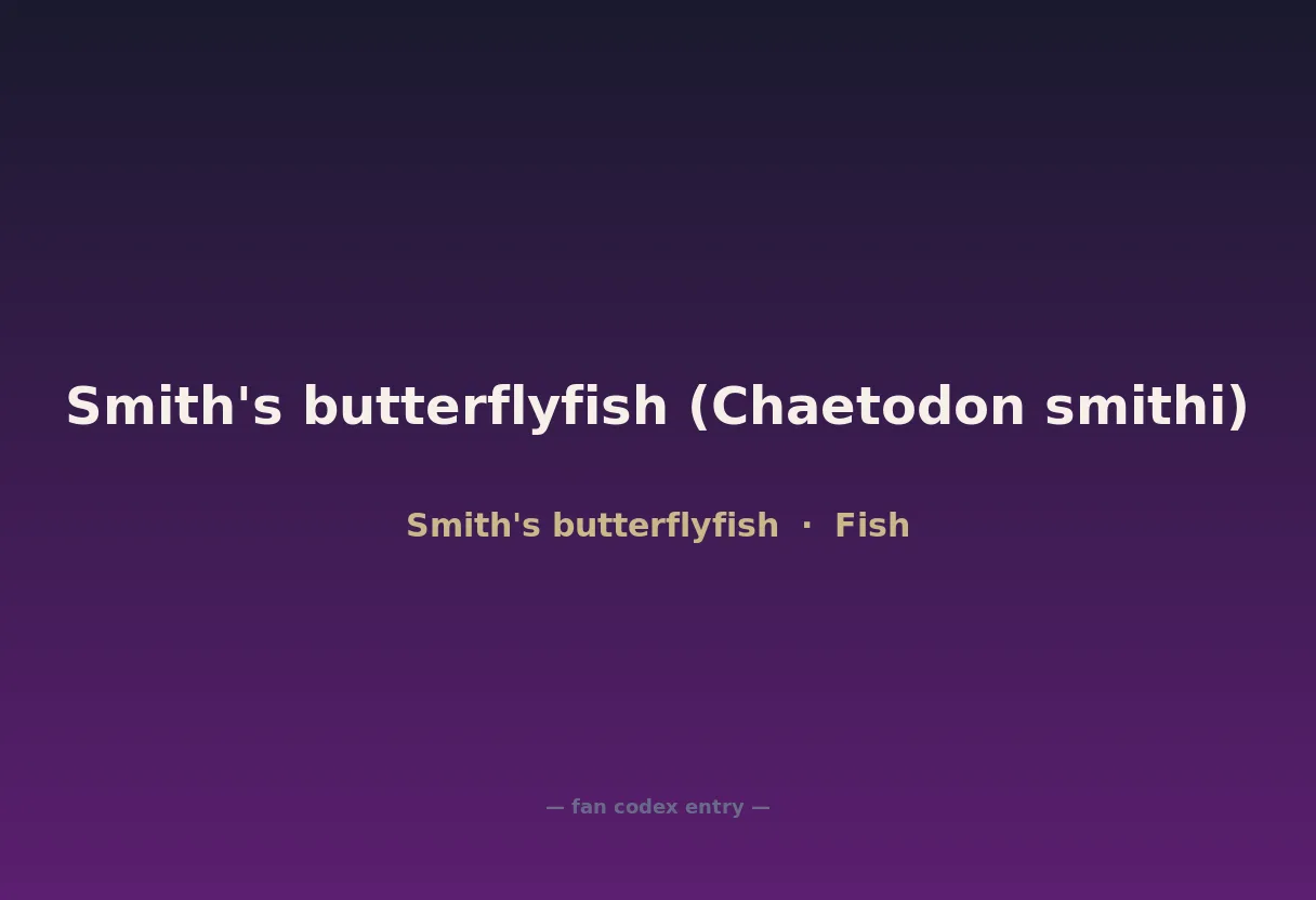 Smith's butterflyfish (Chaetodon smithi)