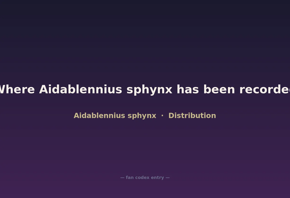 Where Aidablennius sphynx has been recorded