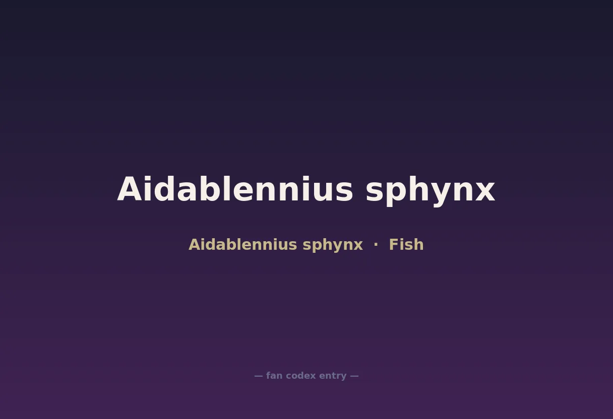 Aidablennius sphynx