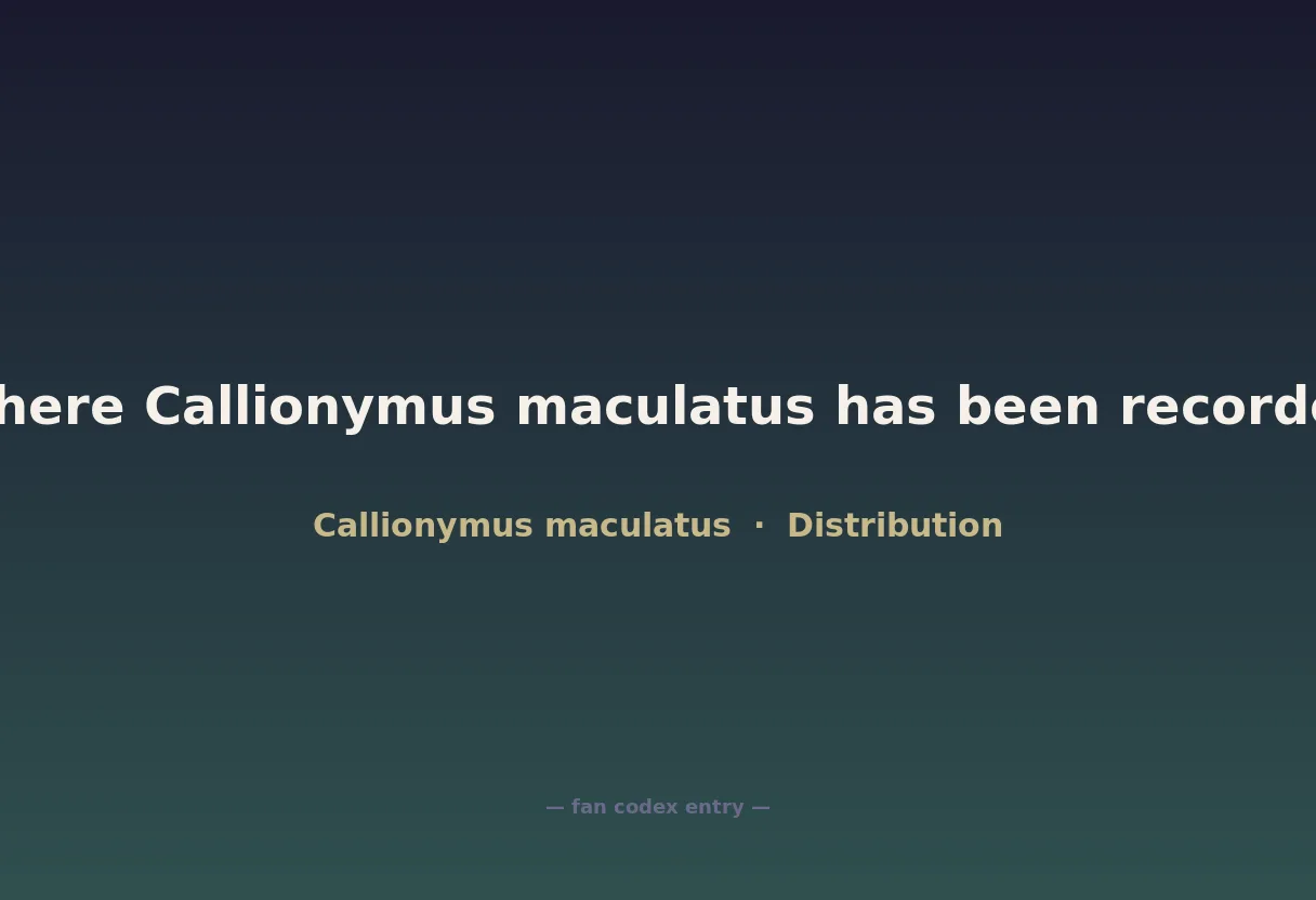 Where Callionymus maculatus has been recorded