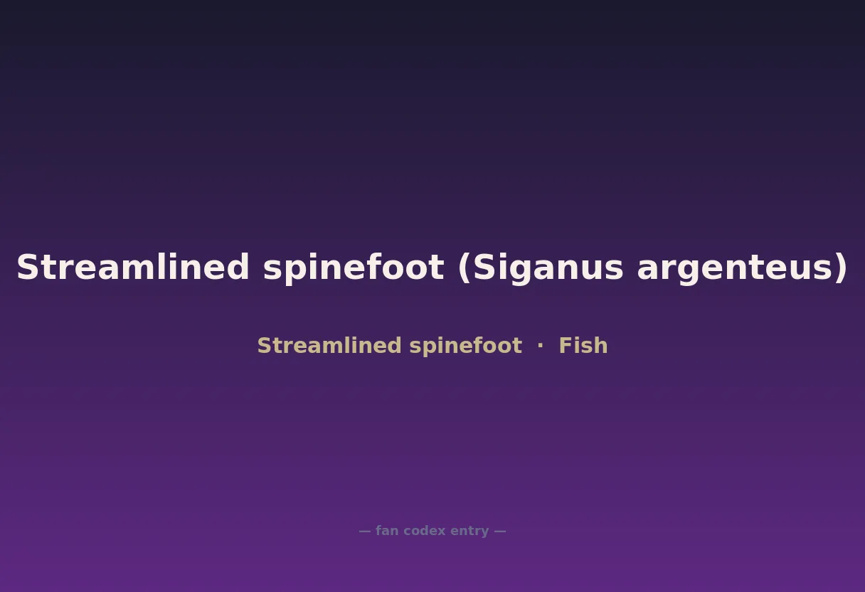 Streamlined spinefoot (Siganus argenteus)