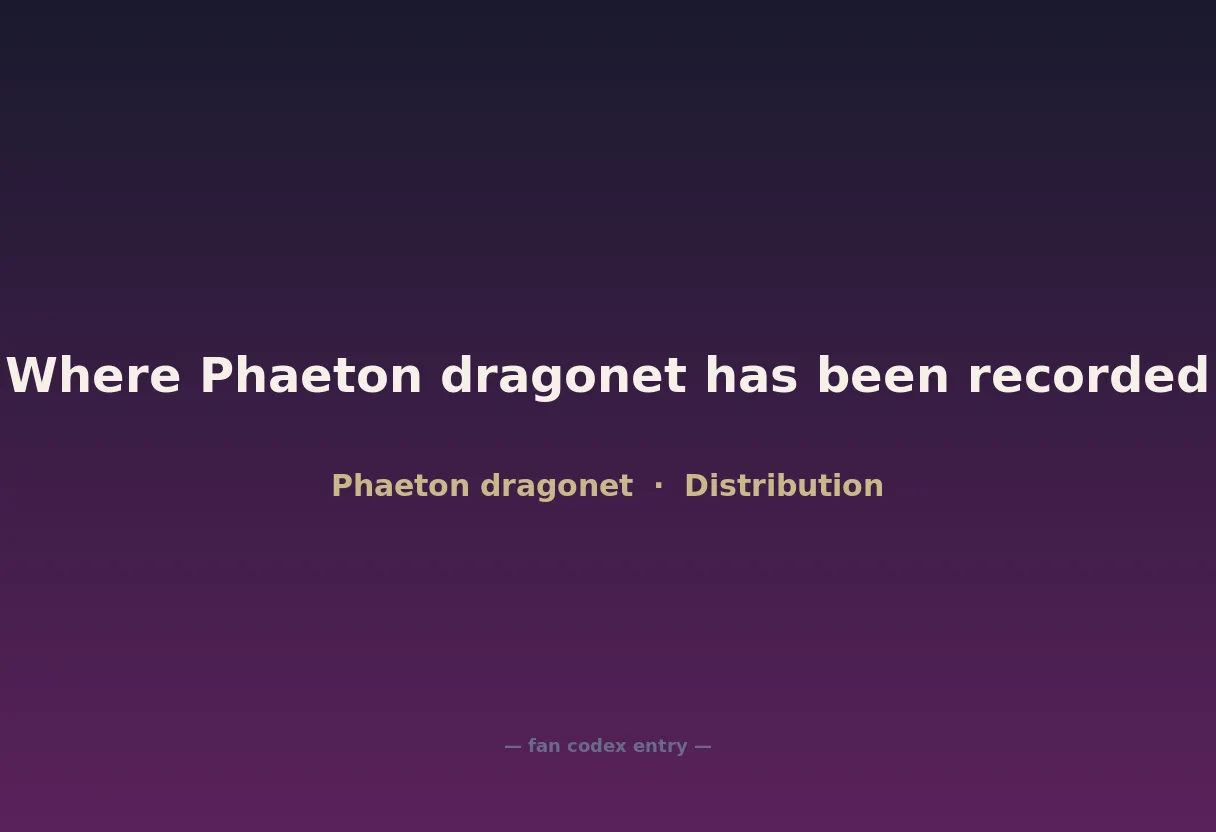 Where Phaeton dragonet has been recorded