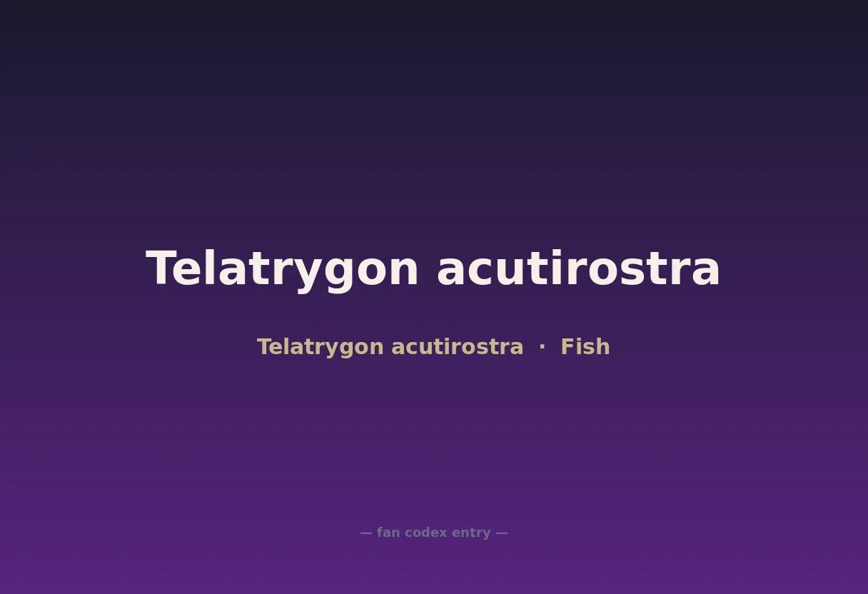 Telatrygon acutirostra