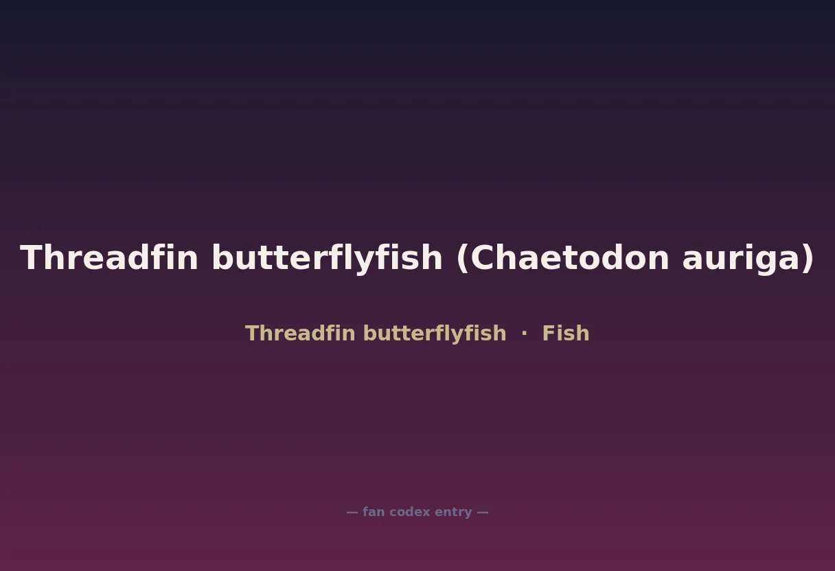 Threadfin butterflyfish (Chaetodon auriga)