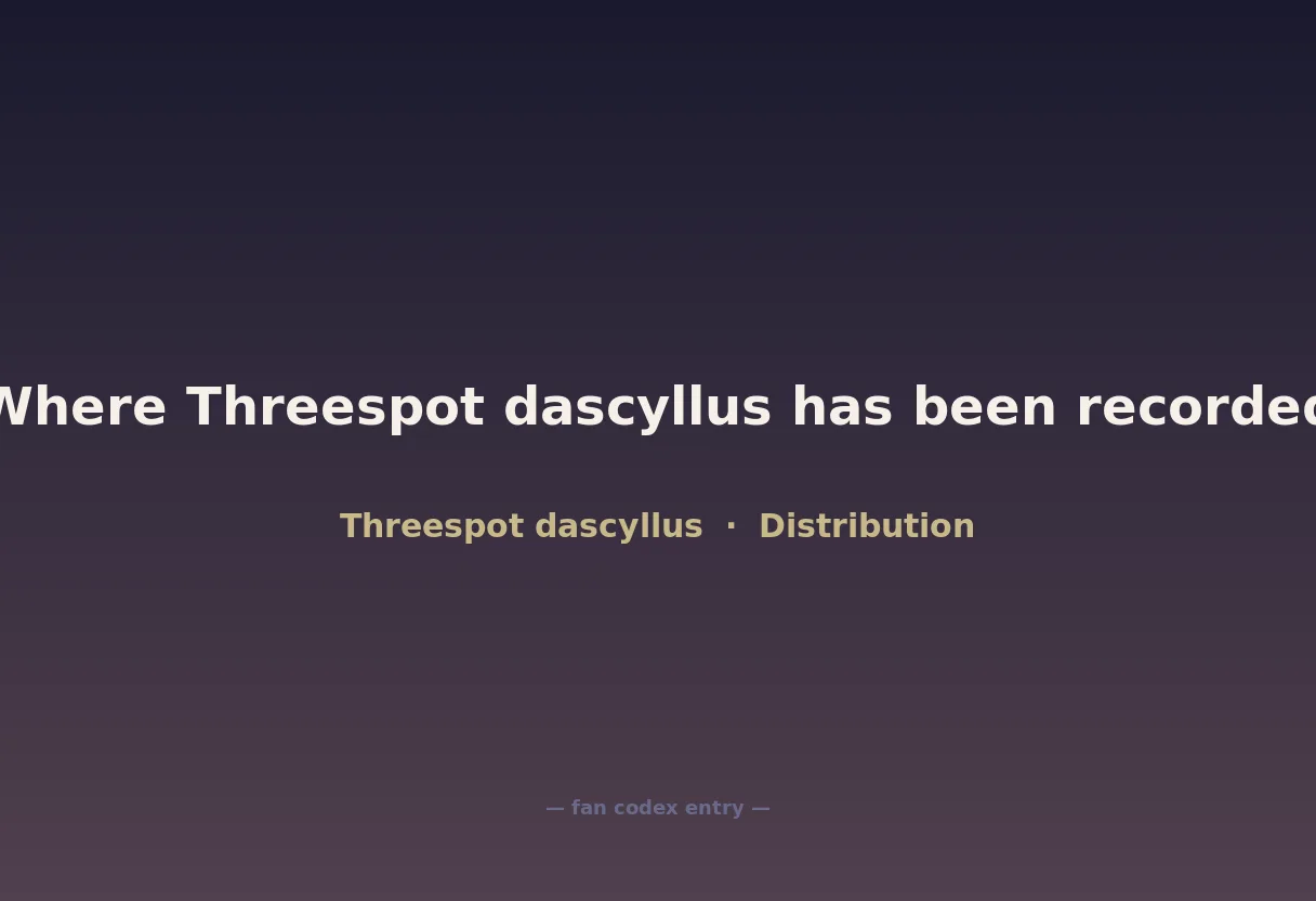 Where Threespot dascyllus has been recorded