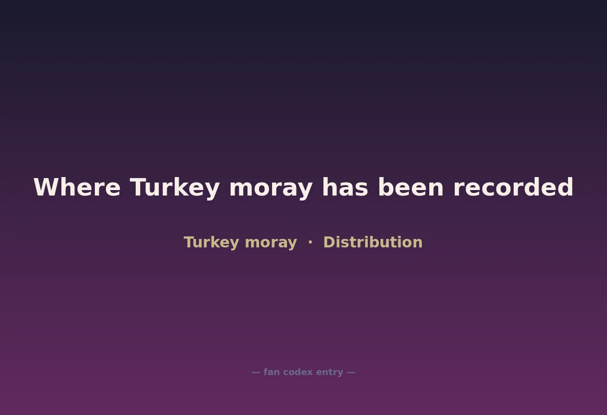 Where Turkey moray has been recorded