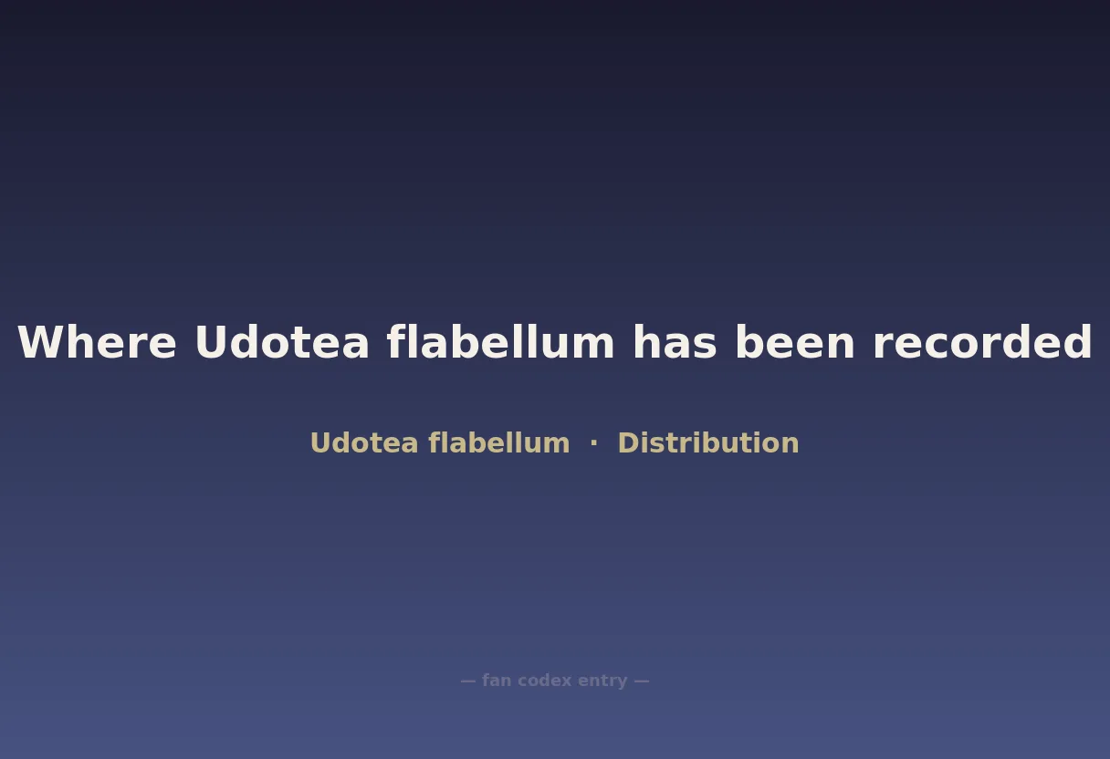 Where Udotea flabellum has been recorded
