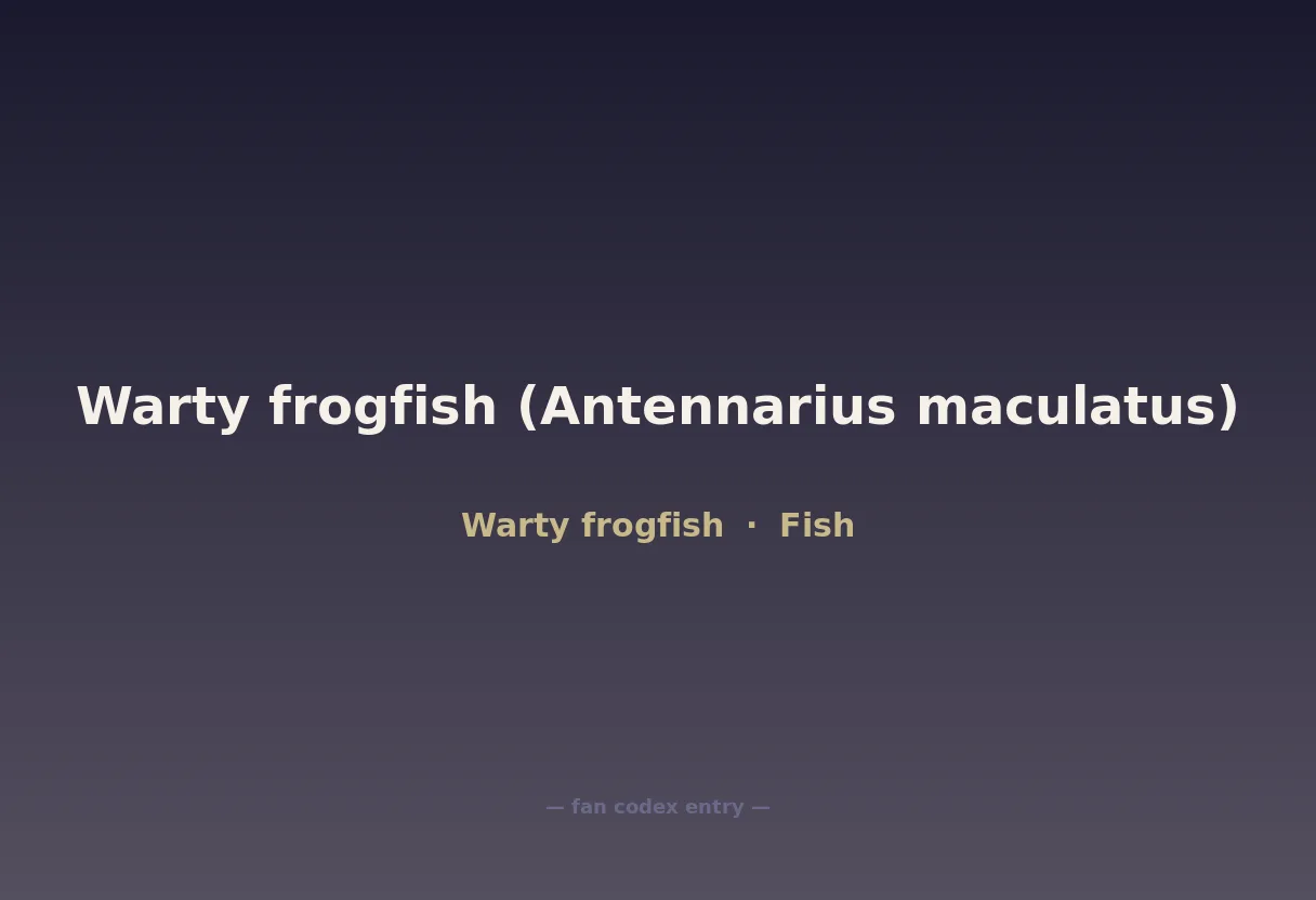 Warty frogfish (Antennarius maculatus)