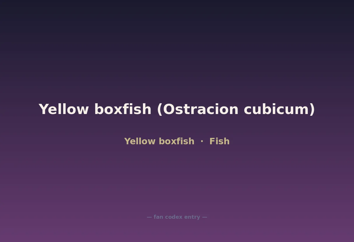 Yellow boxfish (Ostracion cubicum)