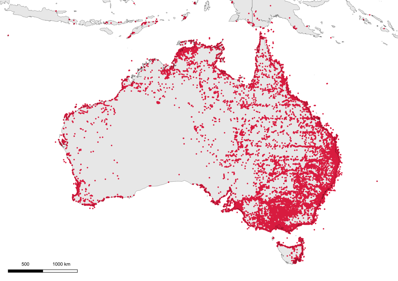 Distribution and occurrence records