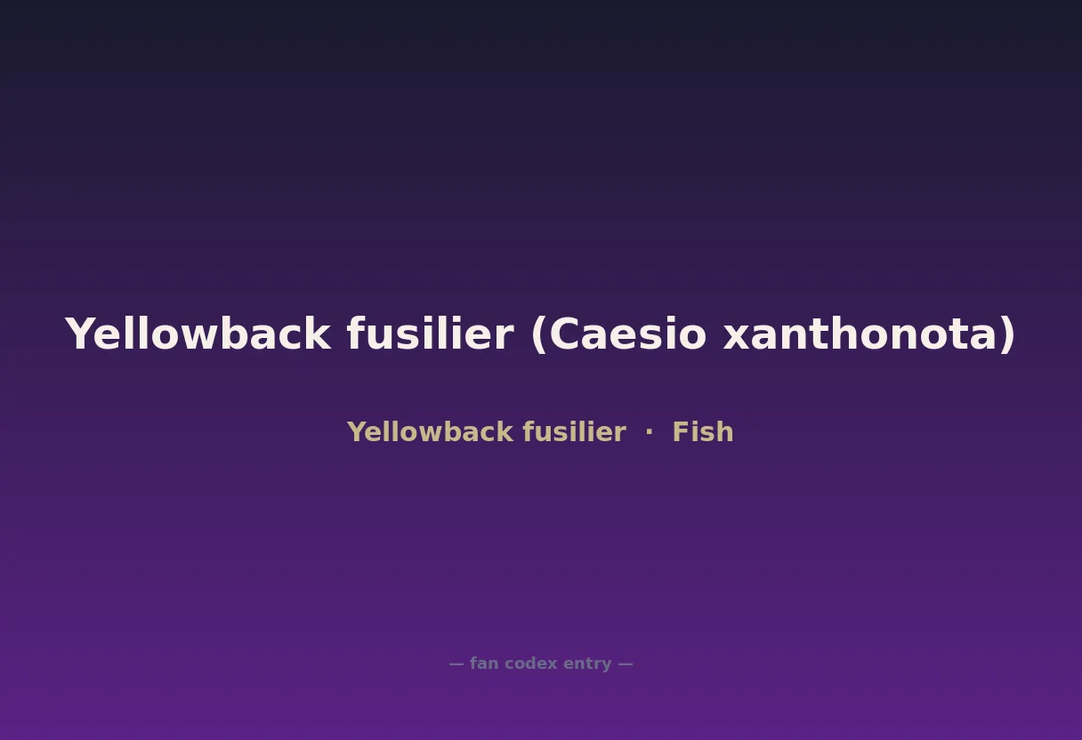 Yellowback fusilier (Caesio xanthonota)