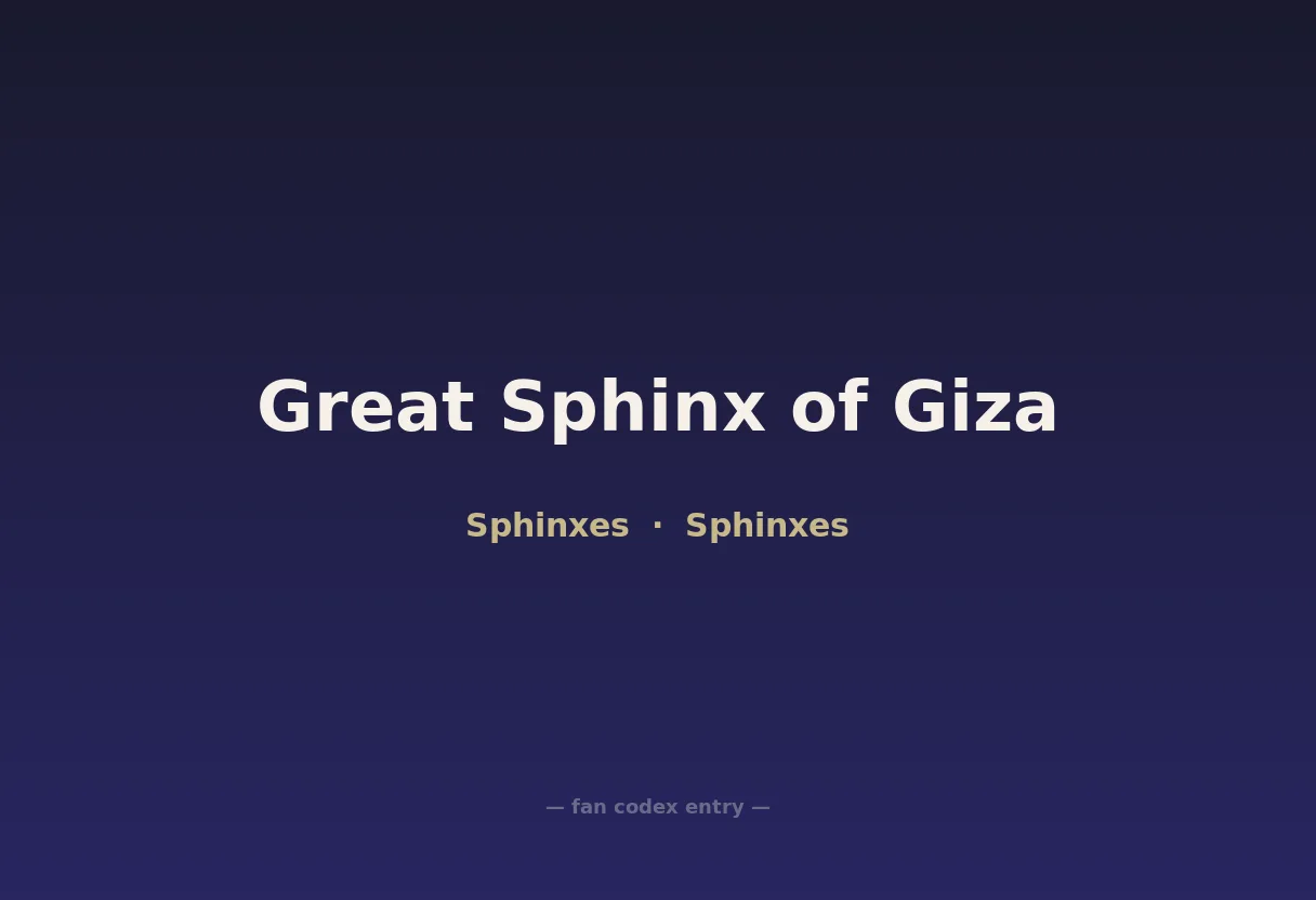 Great Sphinx of Giza
