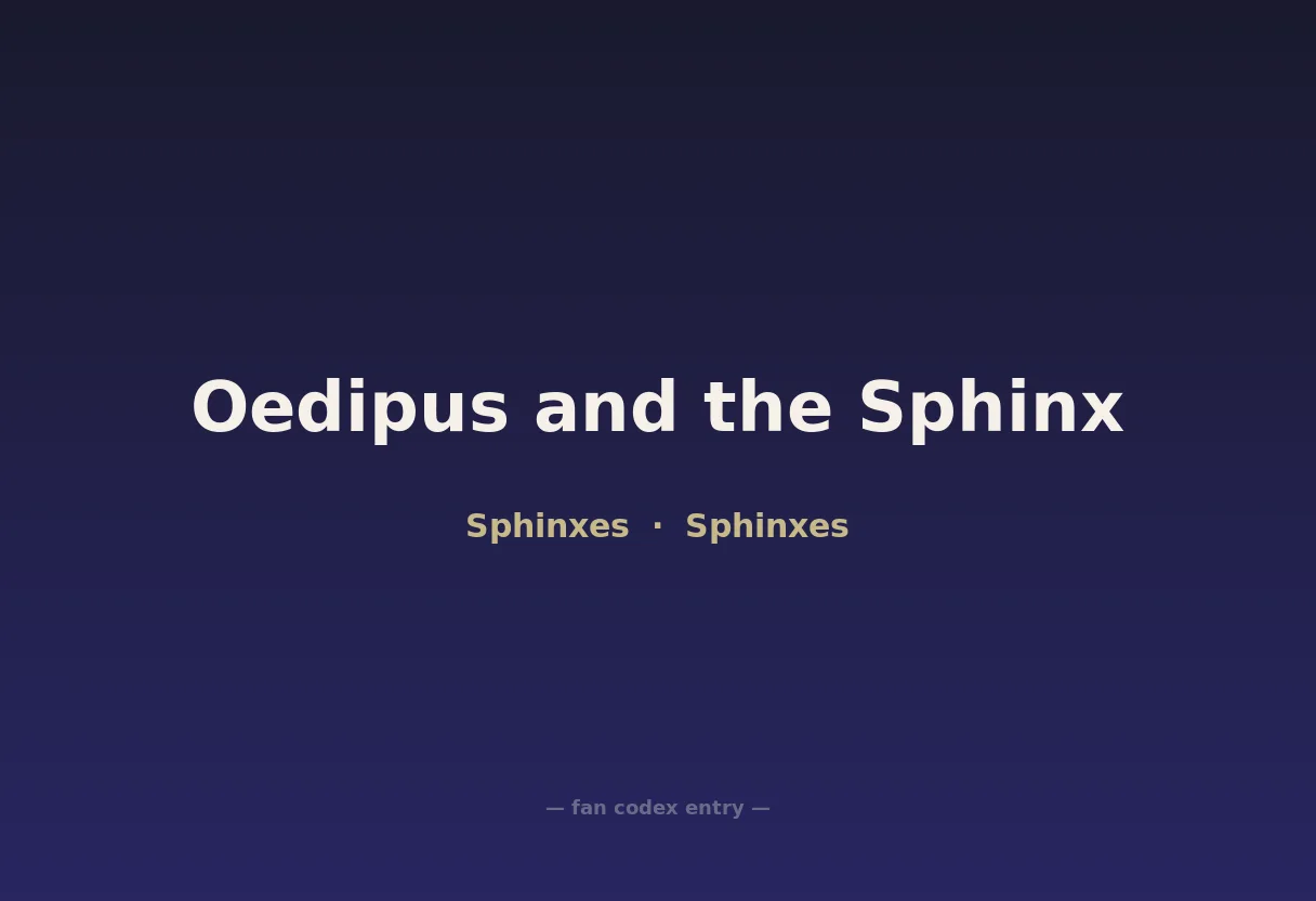 Oedipus and the Sphinx
