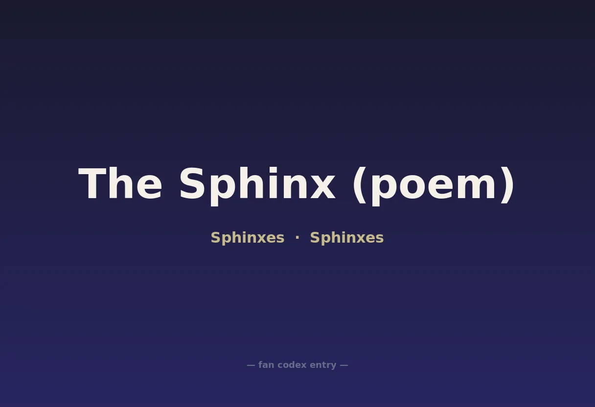 The Sphinx (poem)