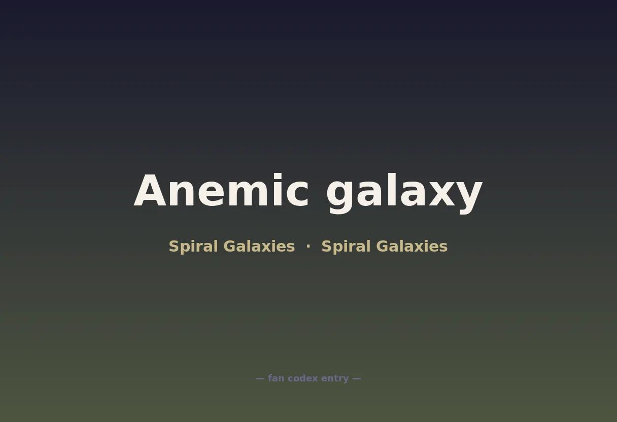 Anemic galaxy