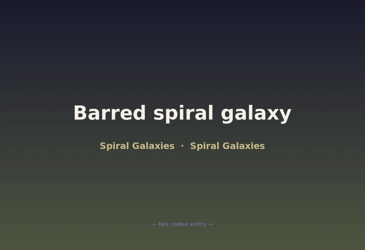 Barred spiral galaxy