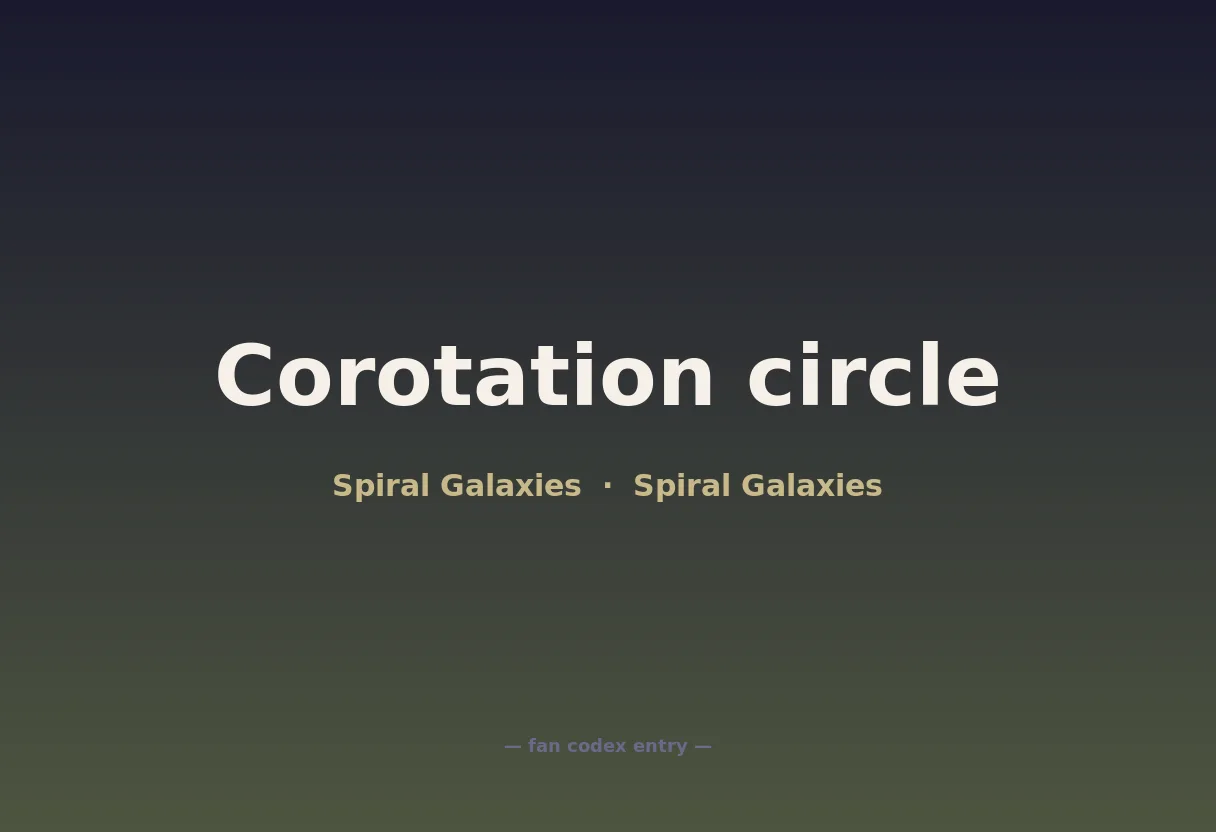 Corotation circle