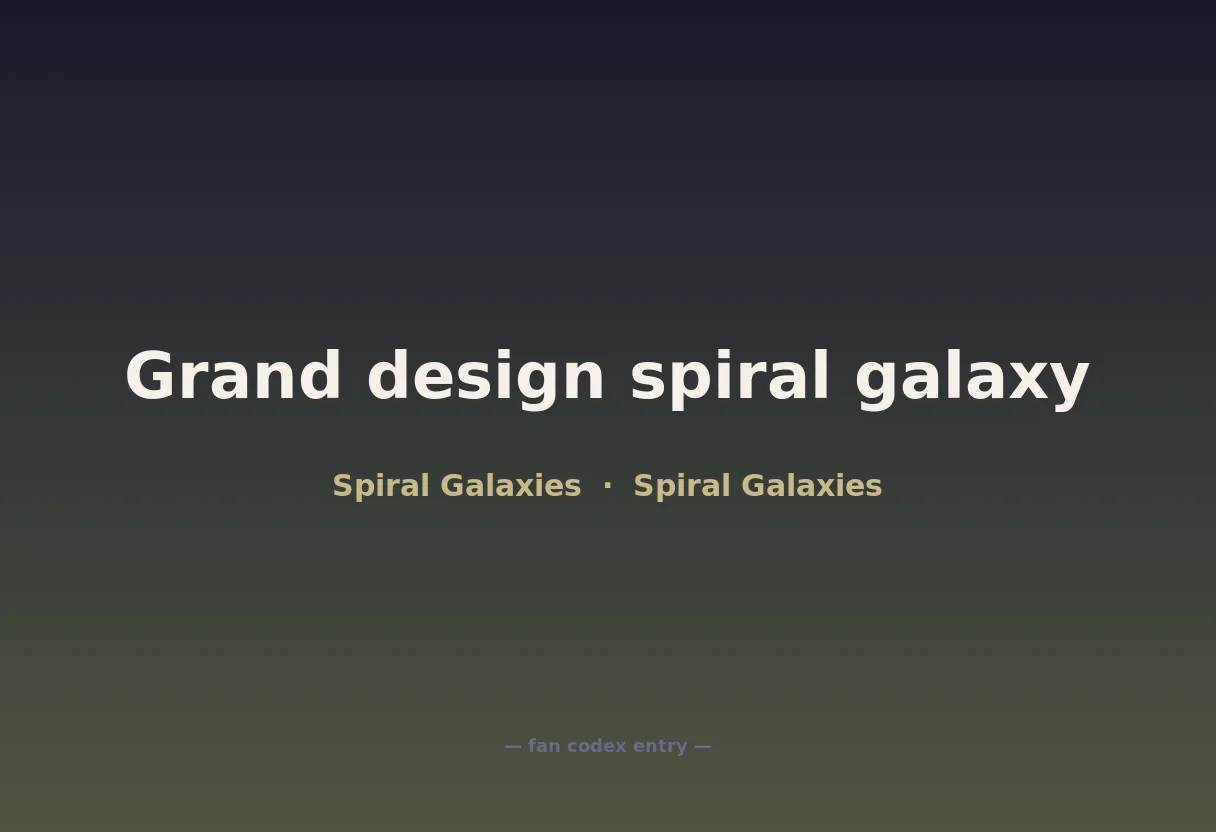 Grand design spiral galaxy