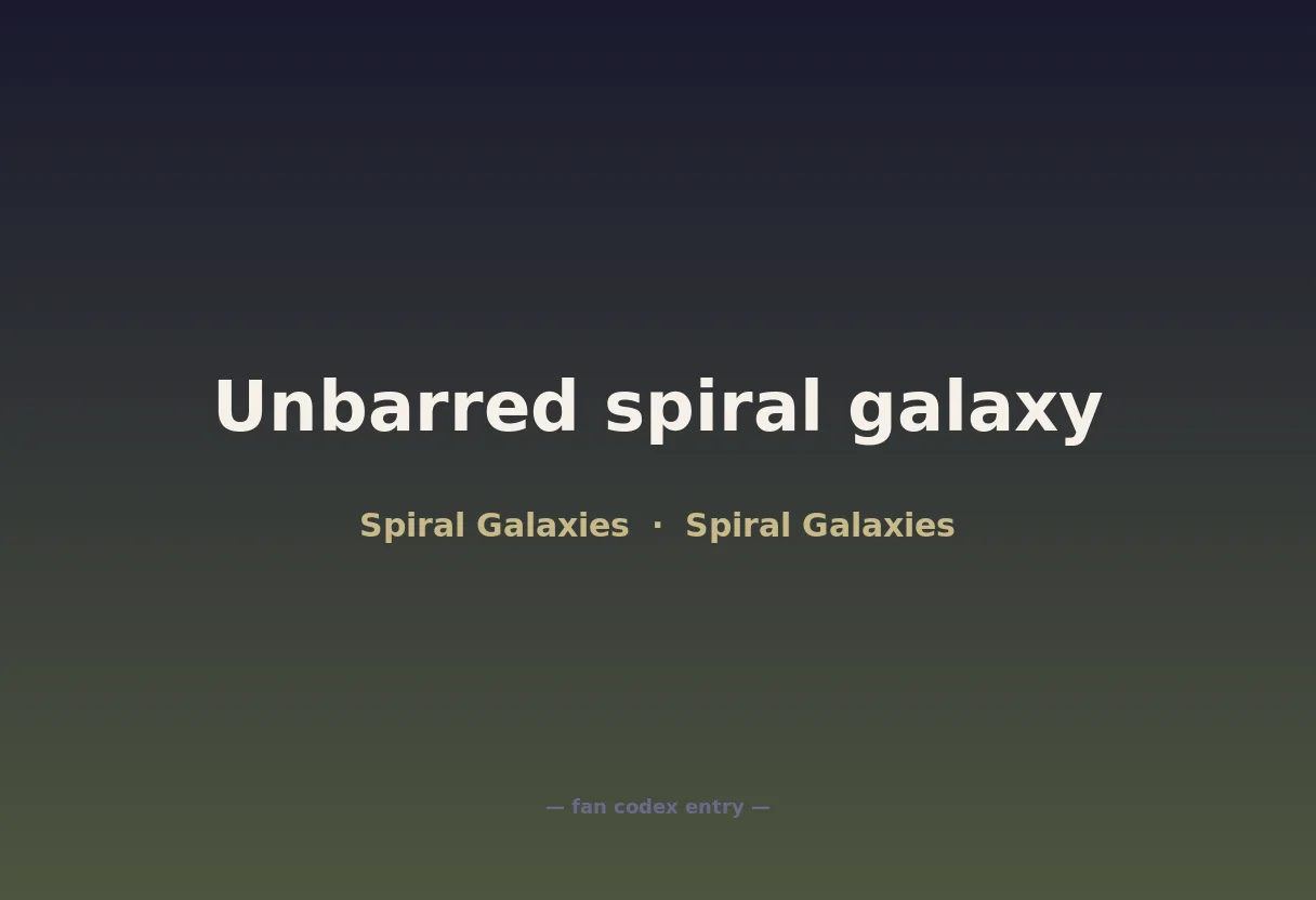 Unbarred spiral galaxy