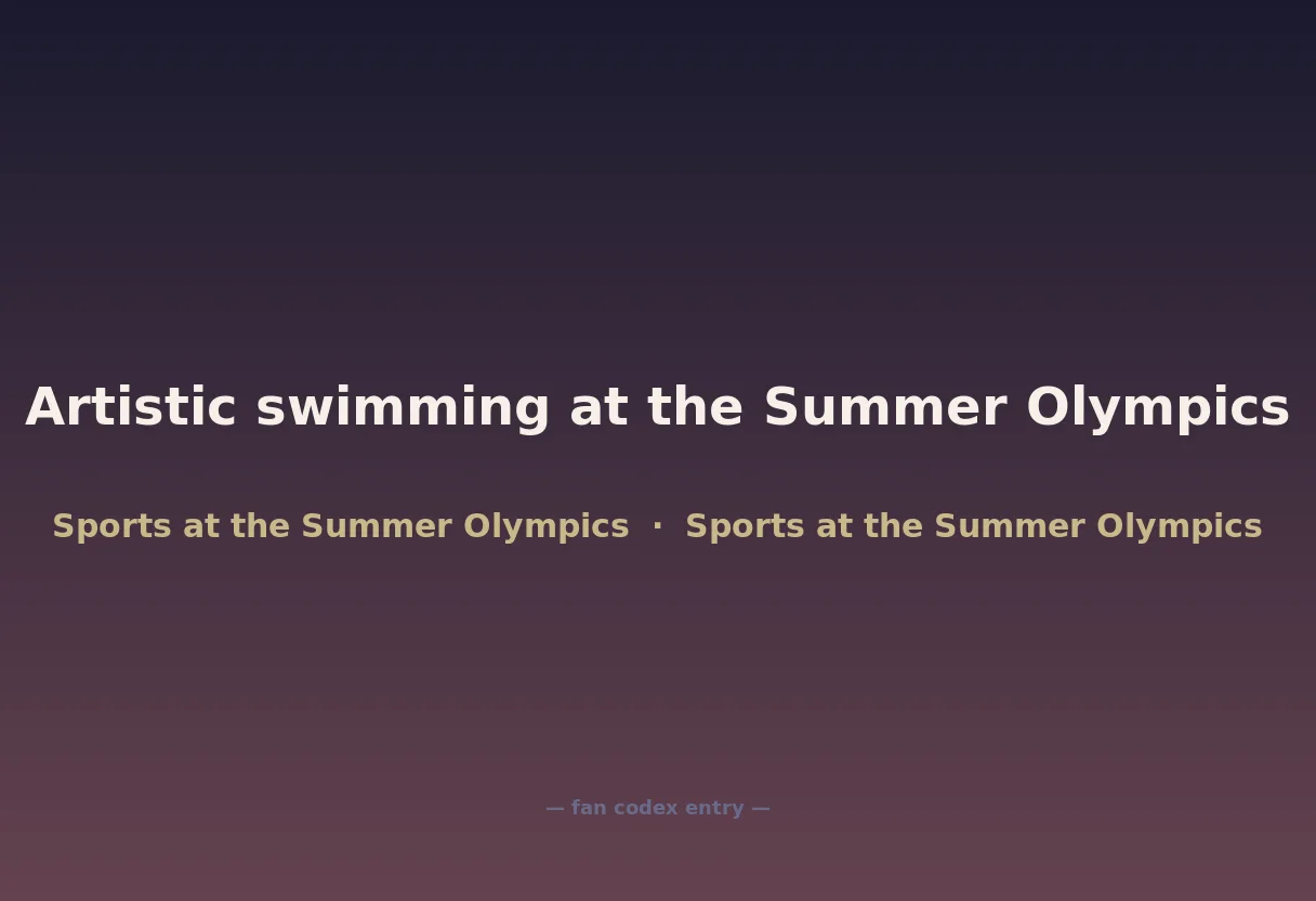 Artistic swimming at the Summer Olympics