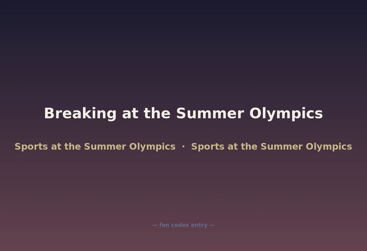 Breaking at the Summer Olympics