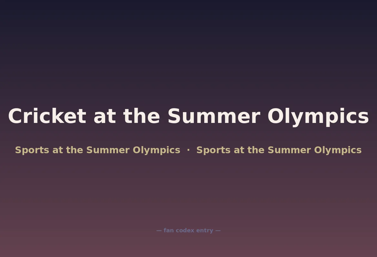 Cricket at the Summer Olympics