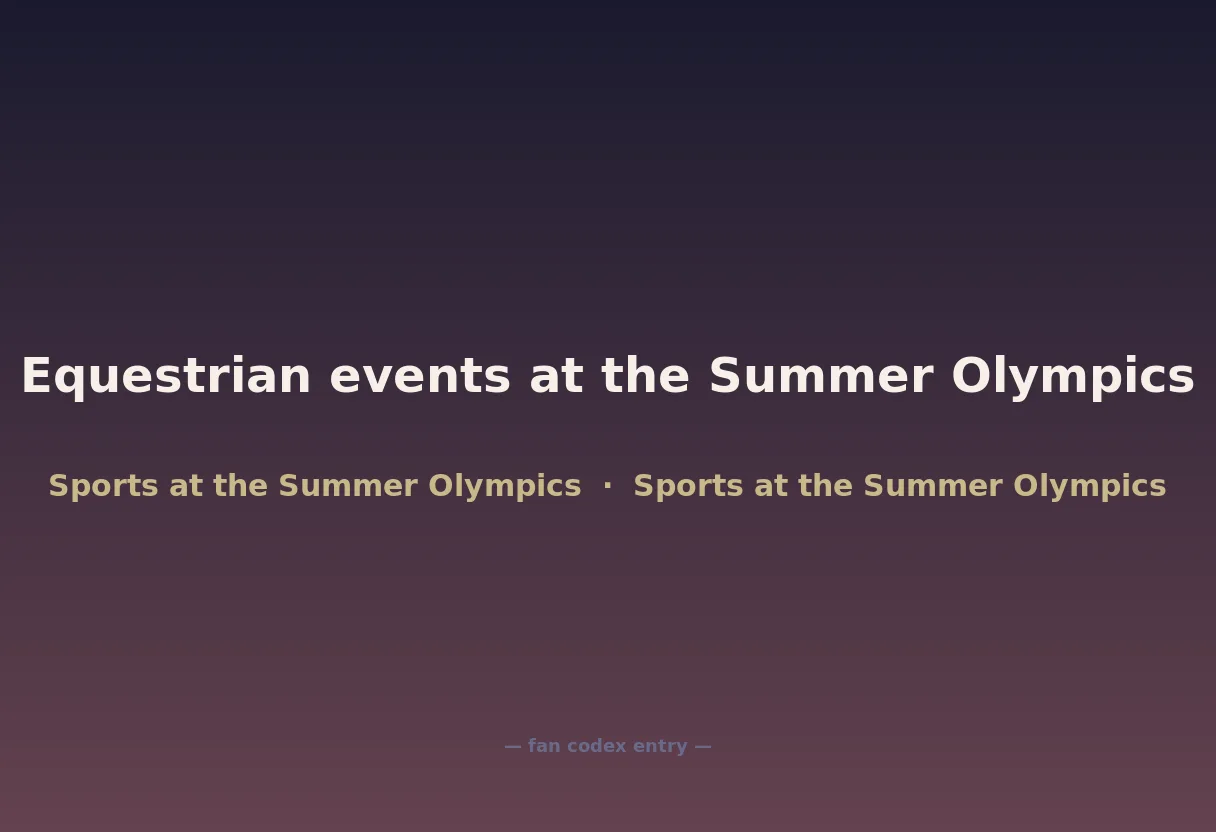 Equestrian events at the Summer Olympics