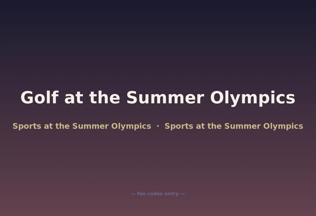 Golf at the Summer Olympics