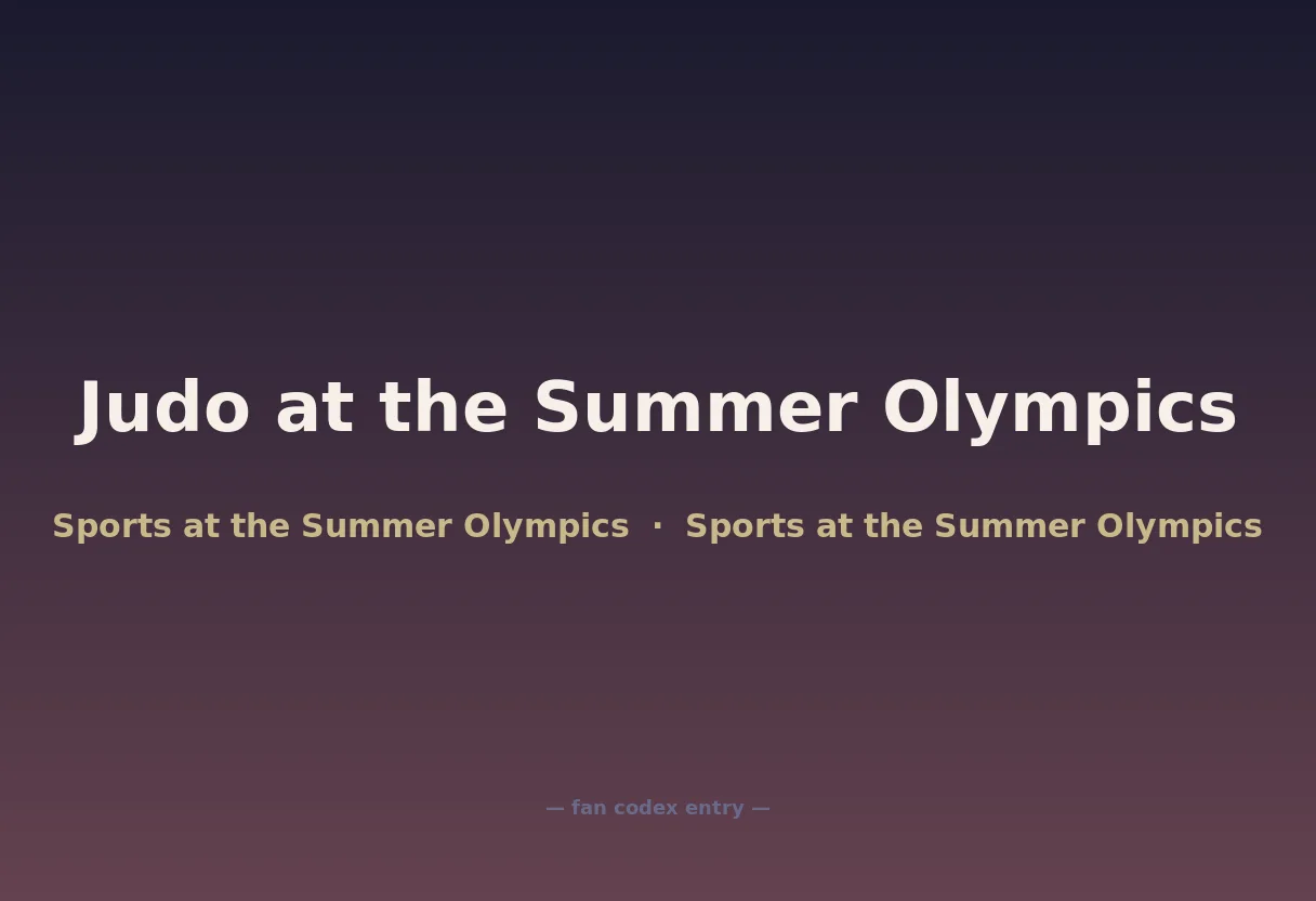 Judo at the Summer Olympics