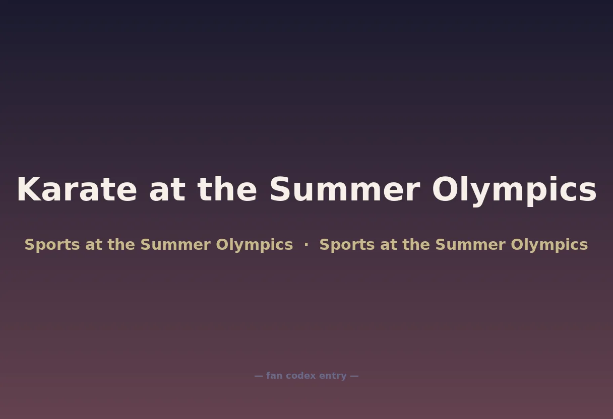 Karate at the Summer Olympics