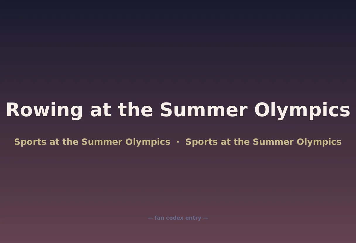 Rowing at the Summer Olympics