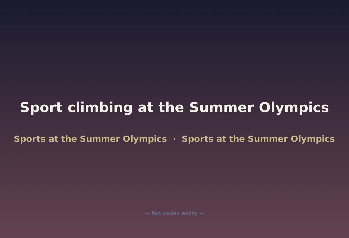 Sport climbing at the Summer Olympics
