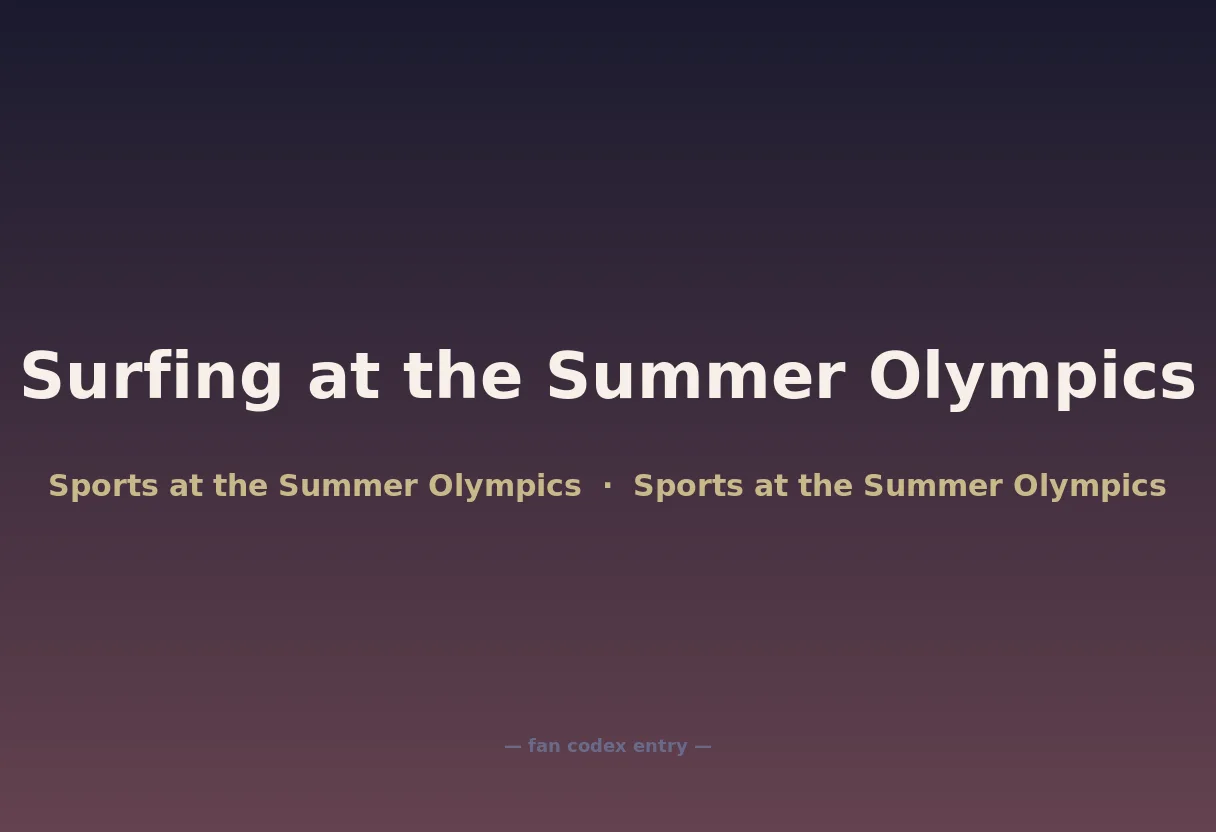 Surfing at the Summer Olympics