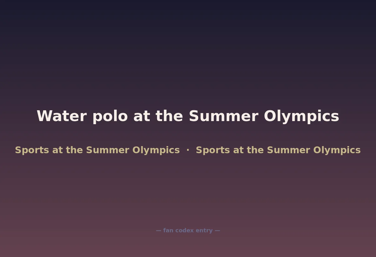 Water polo at the Summer Olympics