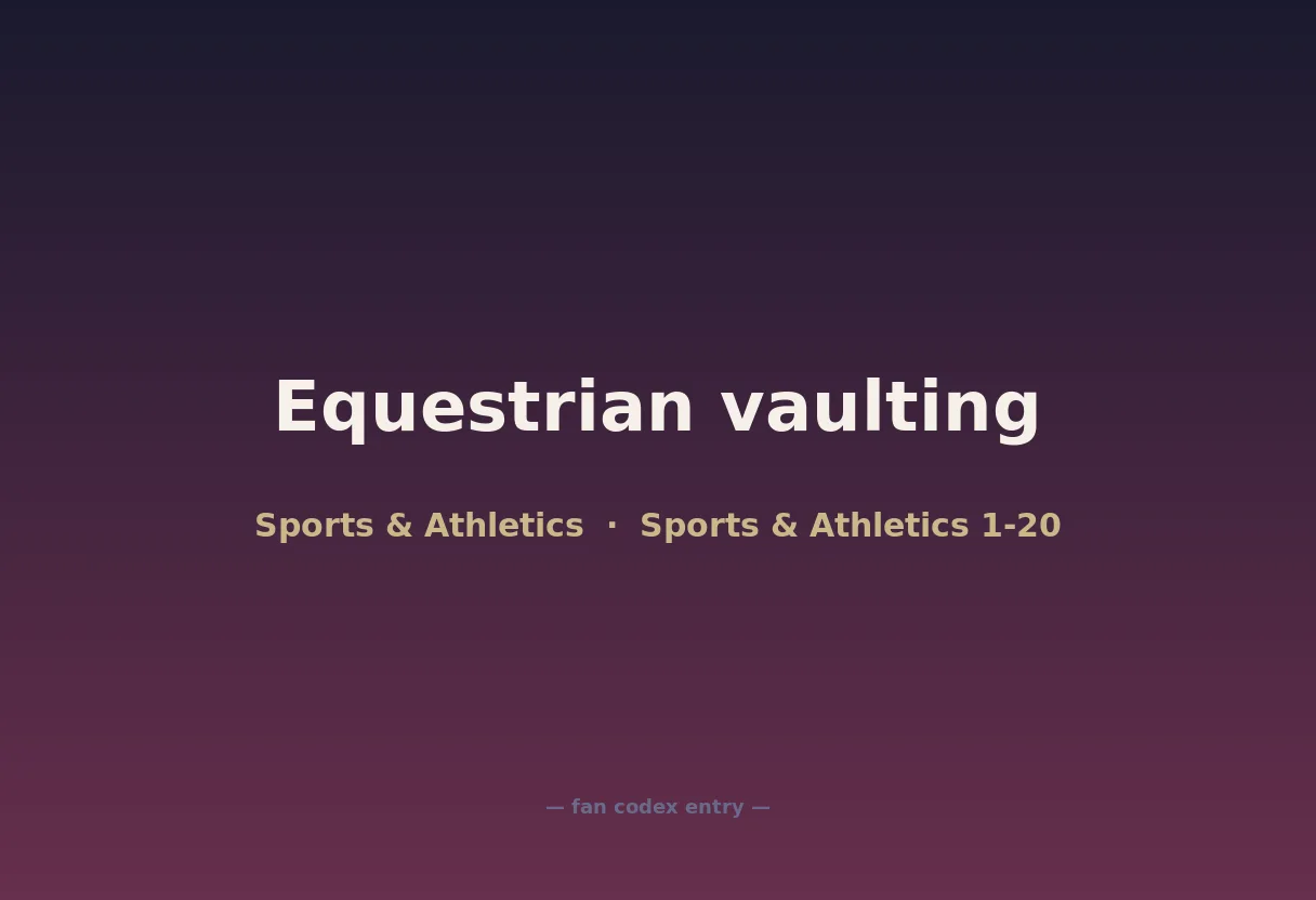 Equestrian vaulting